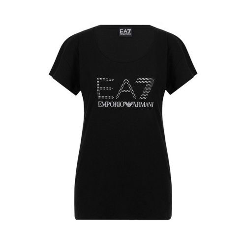  Emporio Armani/安普里奧阿瑪尼 女士黑色棉質(zhì)短袖T恤 3YTT49 J52Z 1200 PLFSX