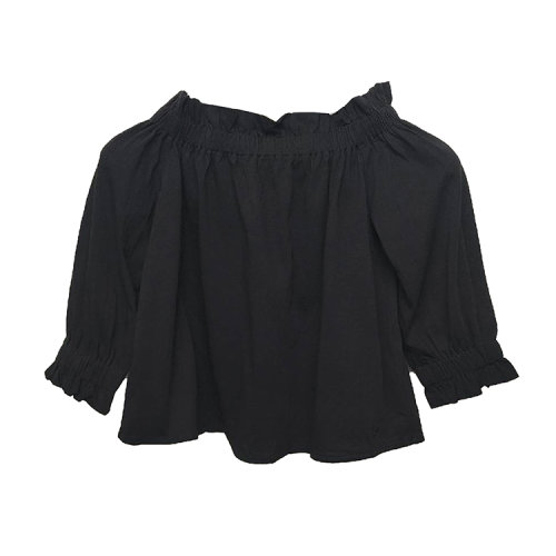 Emporio Armani/安普里奧阿瑪尼 女士黑色抹胸上衣(瑕疵特賣）