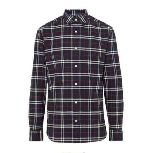  BURBERRY/博柏利 男士多色棉質(zhì)長袖襯衫 80048351 PLFSX