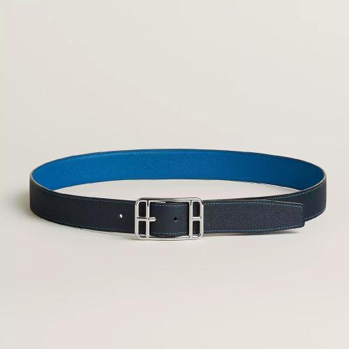  HERMES愛馬仕 22年秋冬 男士 腰帶 Ceinture reversible Cape Cod 32 H081687CKAJ085