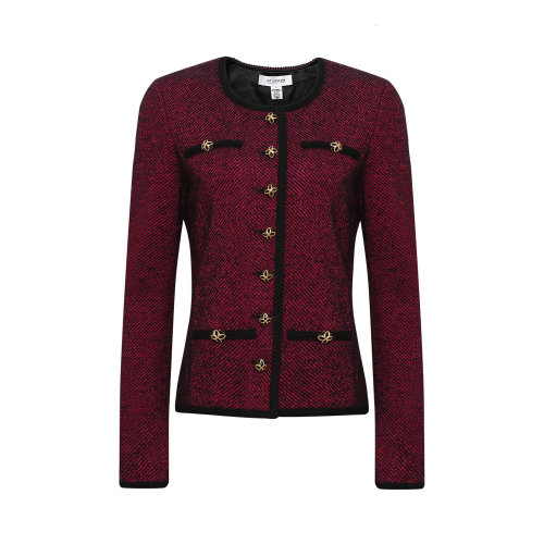 St.John/盛薔2020秋冬短款針織外套女士夾克K61YQ62