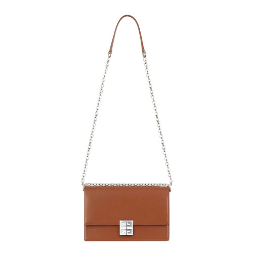 Givenchy/紀(jì)梵希 20  4G系列 女士棕色中號小牛皮翻蓋4G磁扣鏈條單肩斜挎包BB50JZB15S-204