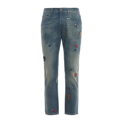  GUCCI/古馳 男士藍(lán)色棉質(zhì)牛仔褲 408637 XD836 4271 PLFSX