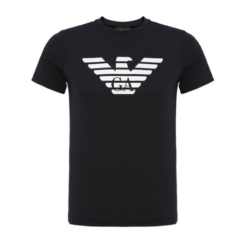 Emporio Armani/安普里奧阿瑪尼 時尚鷹標(biāo)深藍(lán)色純棉男士短袖T恤 8N1T99_1JPZZ_0939