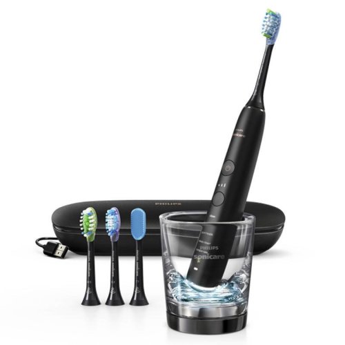 Philips/飛利浦 電動牙刷 藍牙版 成人聲波震動鉆石系列(自帶刷頭*4+充電旅行盒+充電玻璃杯)【明星同款】hx9924