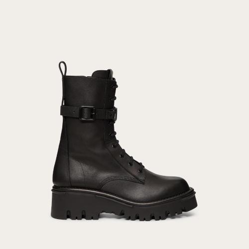  VALENTINO華倫天奴 22年秋冬 女士 短靴 Rangers Campsite en veau. Talon : 50 mm WW0S0AQ8TD 預(yù)定商品1-3周發(fā)貨