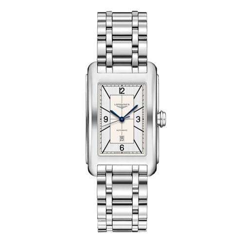 LONGINES/浪琴 黛綽維納系列 女士銀色自動機械精鋼表殼表帶腕表27.7X43.8毫米L5.757.4.73.6