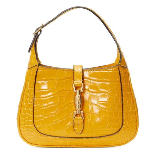  GUCCI古馳 22年秋冬 女士 Jackie 1961系列鱷魚(yú)皮迷你手袋 637091 EV40G 7636