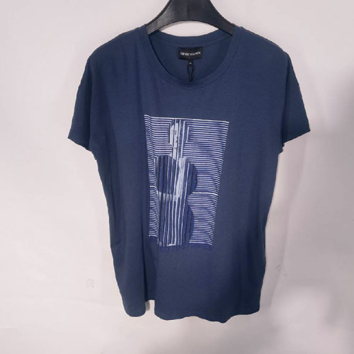 ARMANIJEANS/阿瑪尼牛仔/藍(lán)色女士短袖T恤