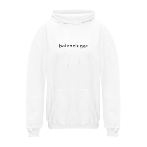 BALENCIAGA 巴黎世家 女裝 服飾 白色棉質帽衫連帽衛(wèi)衣 女衛(wèi)衣