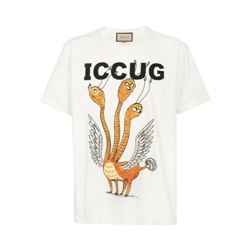  GUCCI/古馳 男士白色棉質(zhì)短袖T恤 548334 XJDJV 9095 PLFSX