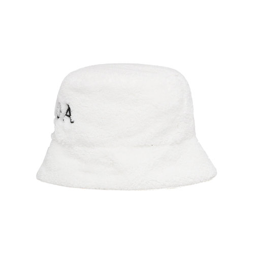 PRADA/普拉達(dá)女士白色毛圈布黑色刺繡字母bob帽1HC137_2DXO_F0964