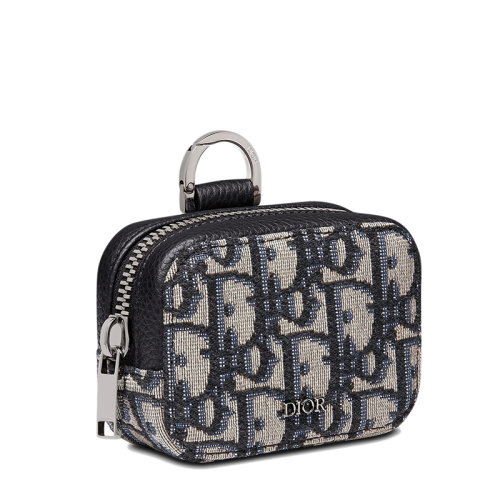 DIOR/迪奧 22春夏新款D-TOUCH系列 男士NANO款經(jīng)典老花提花織物橫版掛脖手拿零錢包2ESBC269YSE_H05E