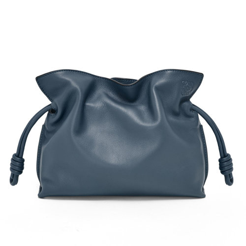 LOEWE/羅意威 22新款Flamenco系列 女士迷你款瑪瑙藍(lán)色納帕小牛皮單肩斜挎手拿包A411FC2X37-1809