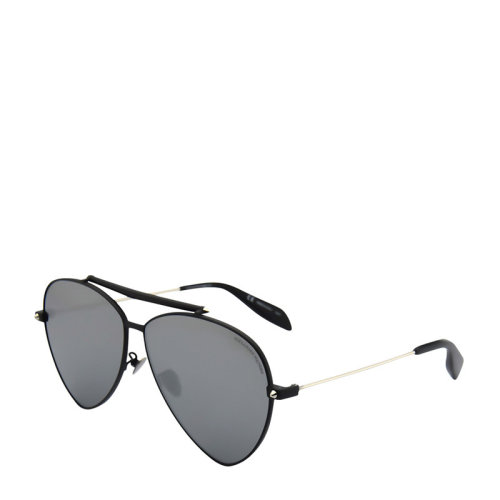 Alexander McQueen/亞歷山大麥昆 男士金屬鏡框反光鏡片太陽鏡眼鏡 AM0058S多色可選