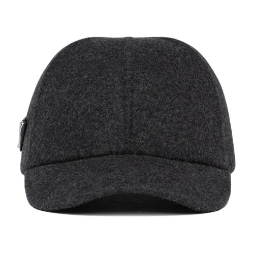 PRADA/普拉達(dá)  男士炭灰色毛氈棒球帽2HC249_2DUF_F0308