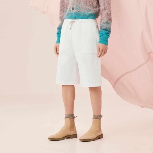  HERMES愛(ài)馬仕 22年秋冬 男士 短褲 Bermuda Malibu ??Voil%26s;H?? H255720H39042