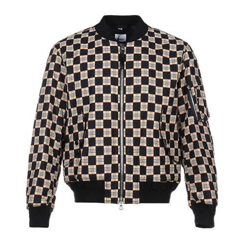 BURBERRY/博柏利 男士 服裝 21春夏 拼色格紋棉質(zhì)外套 男士夾克