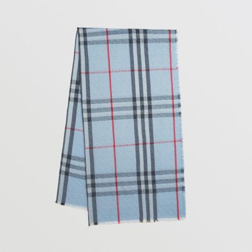  BURBERRY 22年秋冬 女士 格紋專屬標(biāo)識(shí)絲毛混紡輕盈圍巾 80529521