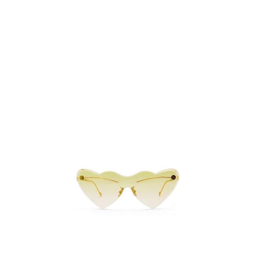  LOEWE羅意威 22年秋冬 女士 太陽(yáng)眼鏡 Heart sunglasses in metal G000270X02-4510