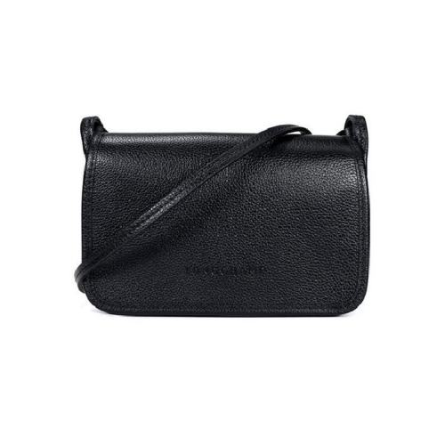  Longchamp/瓏驤 女士黑色皮革單肩包 L10133 021 001 PLSX