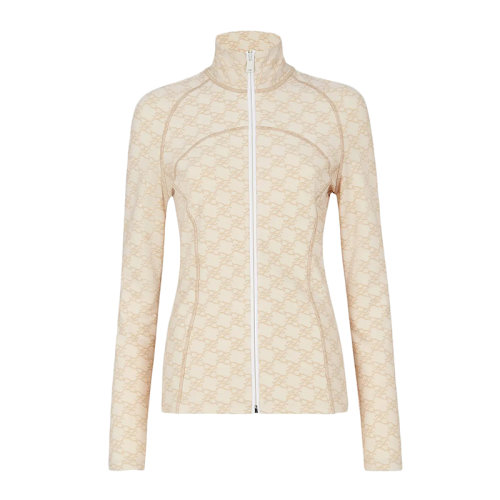 FENDI/芬迪      女士米色高領(lǐng)高科技布料套頭衫毛衣FAF154AGMCF10RM