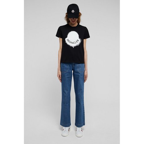  Moncler/蒙克萊 女士白色棉質(zhì)短袖T恤 8C00014 829HP 001 PLFSX