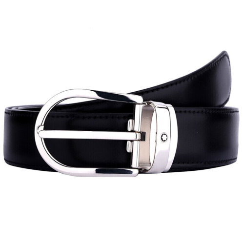 MontBlanc/萬(wàn)寶龍 男款黑色牛皮經(jīng)典皮帶 腰帶38157/128135