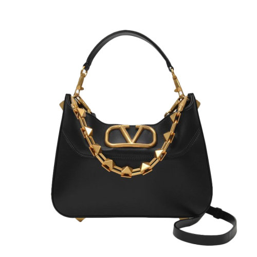 Valention/華倫天奴 鉚釘裝飾金色鏈條單肩包 女款XW2B0K28VNL 0NO