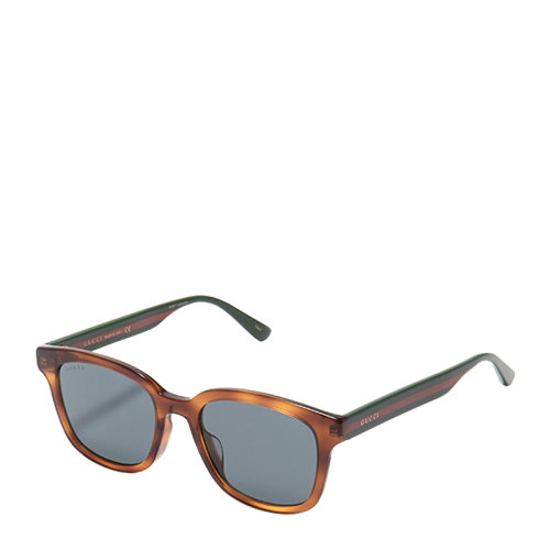 GUCCI/古馳 時(shí)尚 復(fù)古 長方形 板材 全框 百搭 男士 太陽鏡 條紋鏡腿 灰色鏡片 墨鏡 眼鏡 GG0847SK 53mm GUCCI/古馳