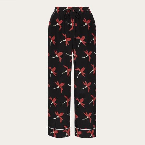  VALENTINO華倫天奴 22年秋冬 女士 休閑褲 PANTALON IMPRIMé EN CREPE DE CHINE XB3RB4N26UN0