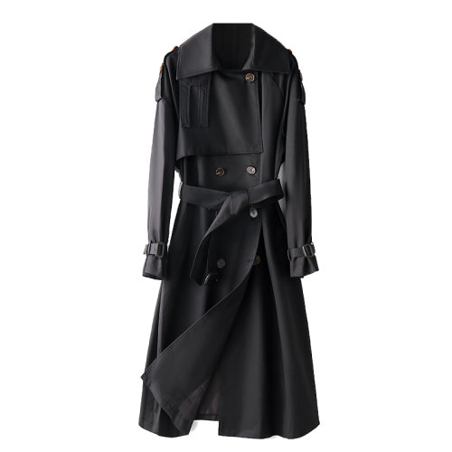 GeleiStory/GeleiStory  秋冬新款過膝長(zhǎng)款風(fēng)衣女流行韓版秋冬氣質(zhì)收腰顯瘦外套  女士風(fēng)衣