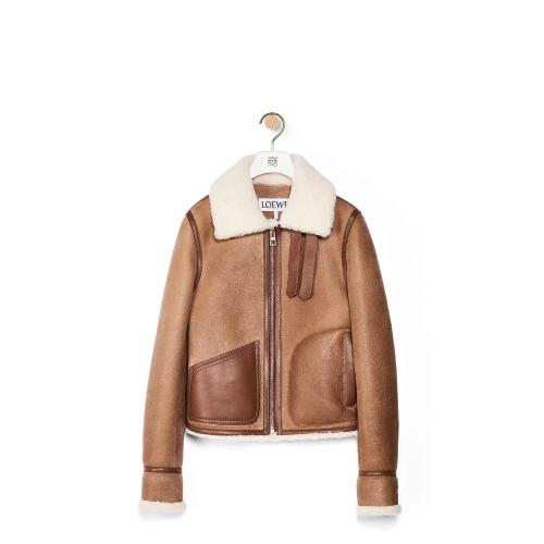  LOEWE羅意威 22年秋冬 女士 夾克 飛行員拉鏈夾克 S359330XB2-3110 預(yù)定商品1-3周發(fā)貨