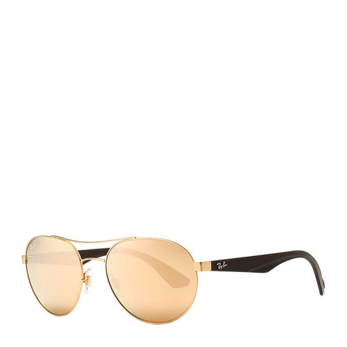 Ray-Ban/雷朋 個(gè)性 前衛(wèi) 復(fù)古 圓框 金屬 鏡架 男女款 太陽鏡 彩膜 反光 鏡片 墨鏡 眼鏡 RB3536 55mm RB3545 54mm RayBan 雷朋