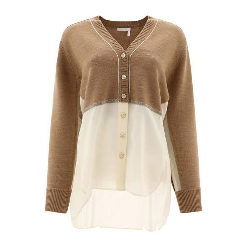 CHLOE/克洛伊 女士米色羊毛針織衫/毛衣 CHC21SMC04610 26B