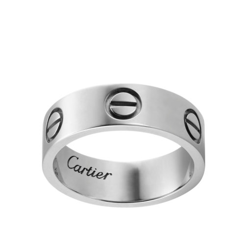 CARTIER/卡地亞 經(jīng)典款LOVE 18K金白金戒指 B4084700