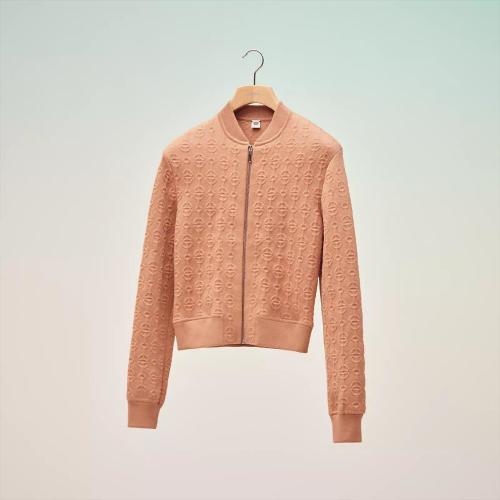  HERMES愛(ài)馬仕 22年秋冬 女士 夾克 Blouson zippe motif ??Torsades Cliquetis Unies?? H2