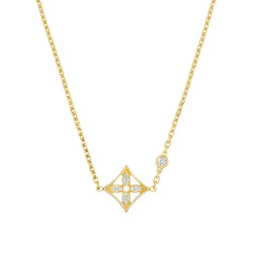  LV路易威登 22年秋冬 女士 項(xiàng)鏈 COLLIER PENDENTIF IDYLLE BLOSSOM， OR JAUNE ET DIAMANTS Q9