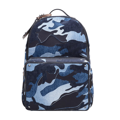 Valentino/華倫天奴 男女同款 迷彩藍(lán)織物背包雙肩包 KY0B0340TSU 154 HJH0015X