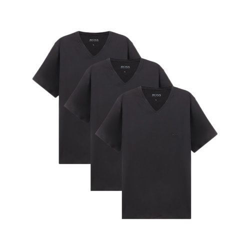 HUGO BOSS/雨果博斯 2021款 男士短袖T恤 男士棉質(zhì)貼身打底V領(lǐng)短袖T恤三件套裝 50325389