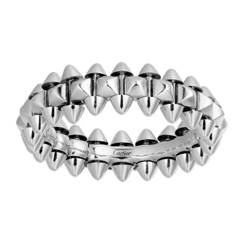 CARTIER/卡地亞  經(jīng)典Clash de Cartier系列 18K金白金小號(hào)戒指 B4233100