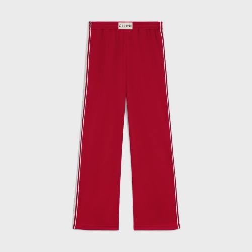  CELINE賽琳思琳 22年秋冬 女士 休閑褲 CELINE雙面平紋針織慢跑長(zhǎng)褲 2Z207121O.18RS
