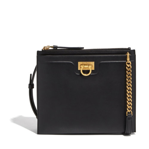 Salvatore Ferragamo/菲拉格慕 黑色 女士SQUARE斜挎包 724604-21I013 20