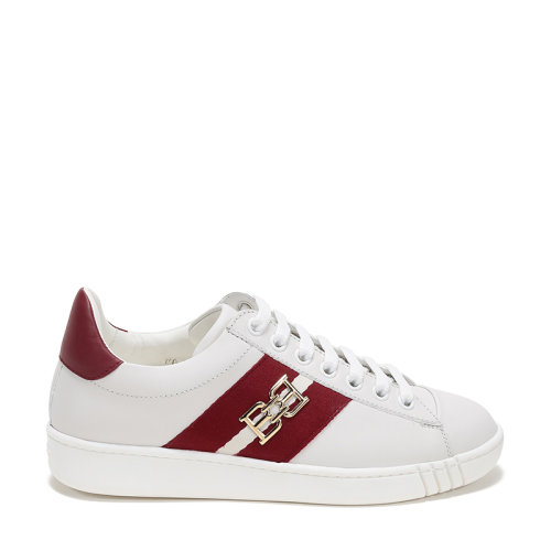 BALLY/巴利 女士織物配皮休閑運(yùn)動(dòng)鞋板鞋小白鞋 WIKY