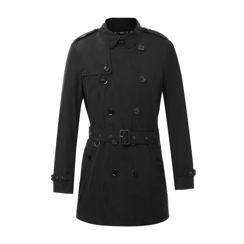 經(jīng)典款風(fēng)衣 BURBERRY/博柏利 男士風(fēng)衣 BRIT系列聚酯纖維翻領(lǐng)雙排扣腰帶后中開叉中長款男士長袖風(fēng)衣男士外套男裝38011501
