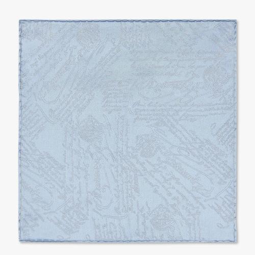  伯魯提BERLUTI 22年秋冬 男士 圍巾 提花Scritto圖紋口袋巾 T22HP15-SBFA_RTW-N64