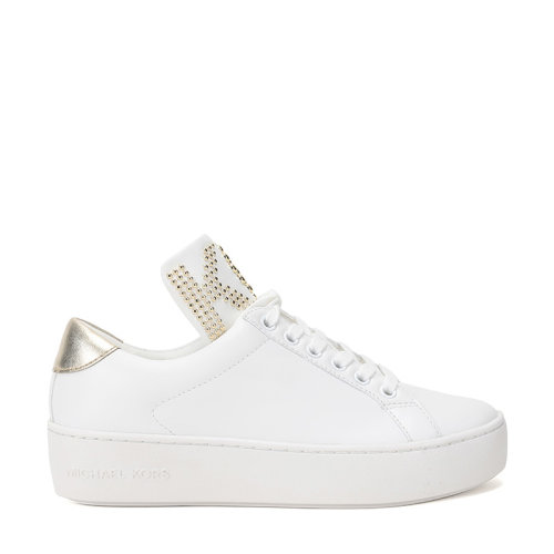 MichaelKors/邁克·科爾斯MK女鞋皮質(zhì)鉚釘系帶運(yùn)動(dòng)鞋板鞋43T9MNFS3L