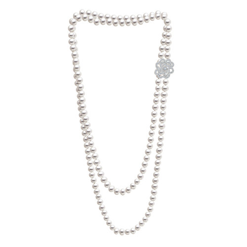 zhuella/珠艾樂 天然淡水珍珠毛衣鏈項(xiàng)鏈吊墜 多種戴法