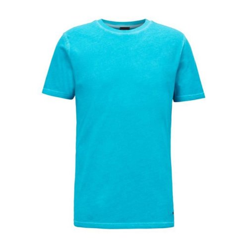 HUGO BOSS/雨果博斯  春夏 圓領(lǐng) 男性 百搭 簡(jiǎn)約 藍(lán)色 男士短袖T恤 50406186 454