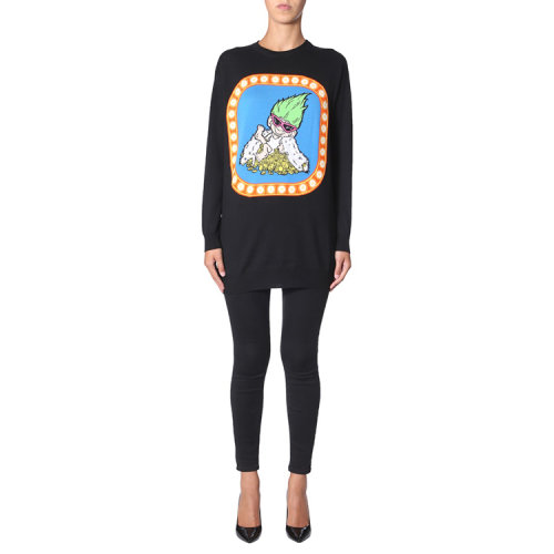 MOSCHINO/莫斯奇諾  秋冬 服裝 百搭 女性 黑色 女士針織衫/毛衣 0489_60001555